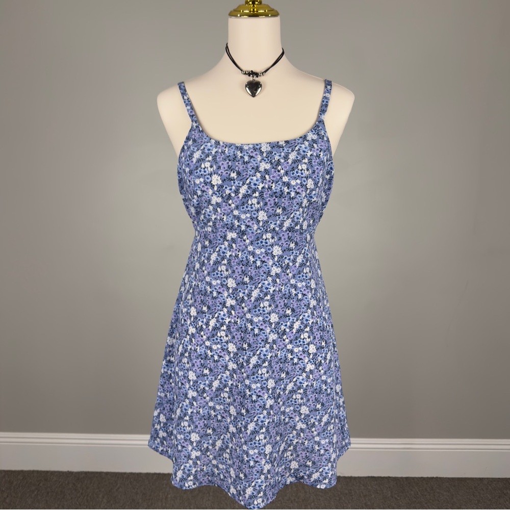 90s floral mini dress